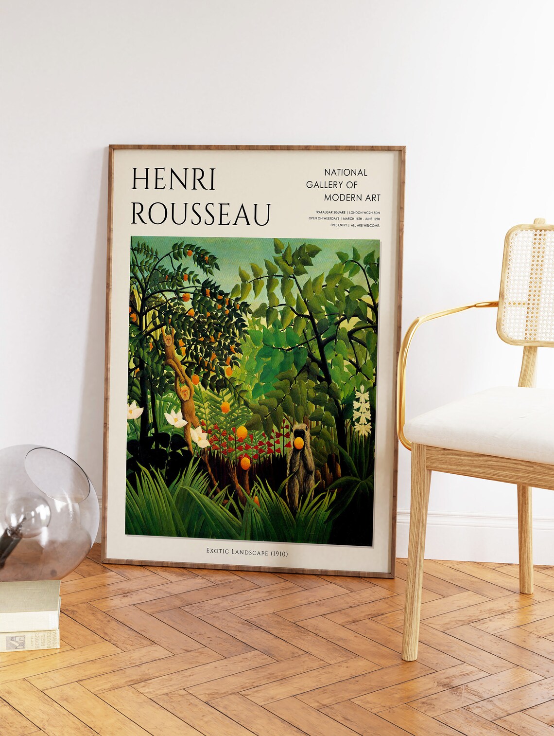 Henri Rousseau Exotic Landscape Poster, Jungle Art - Image 3