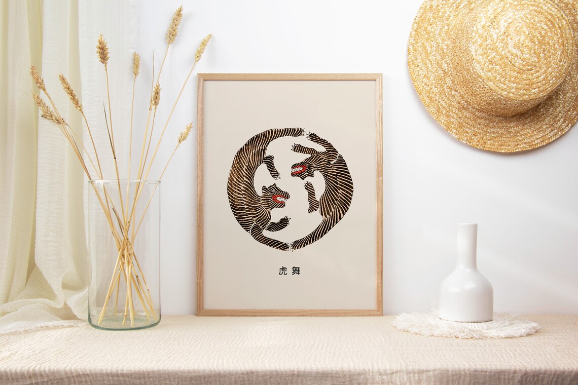 Wild Japanese Animals Vintage Oriental Art Print - Image 2