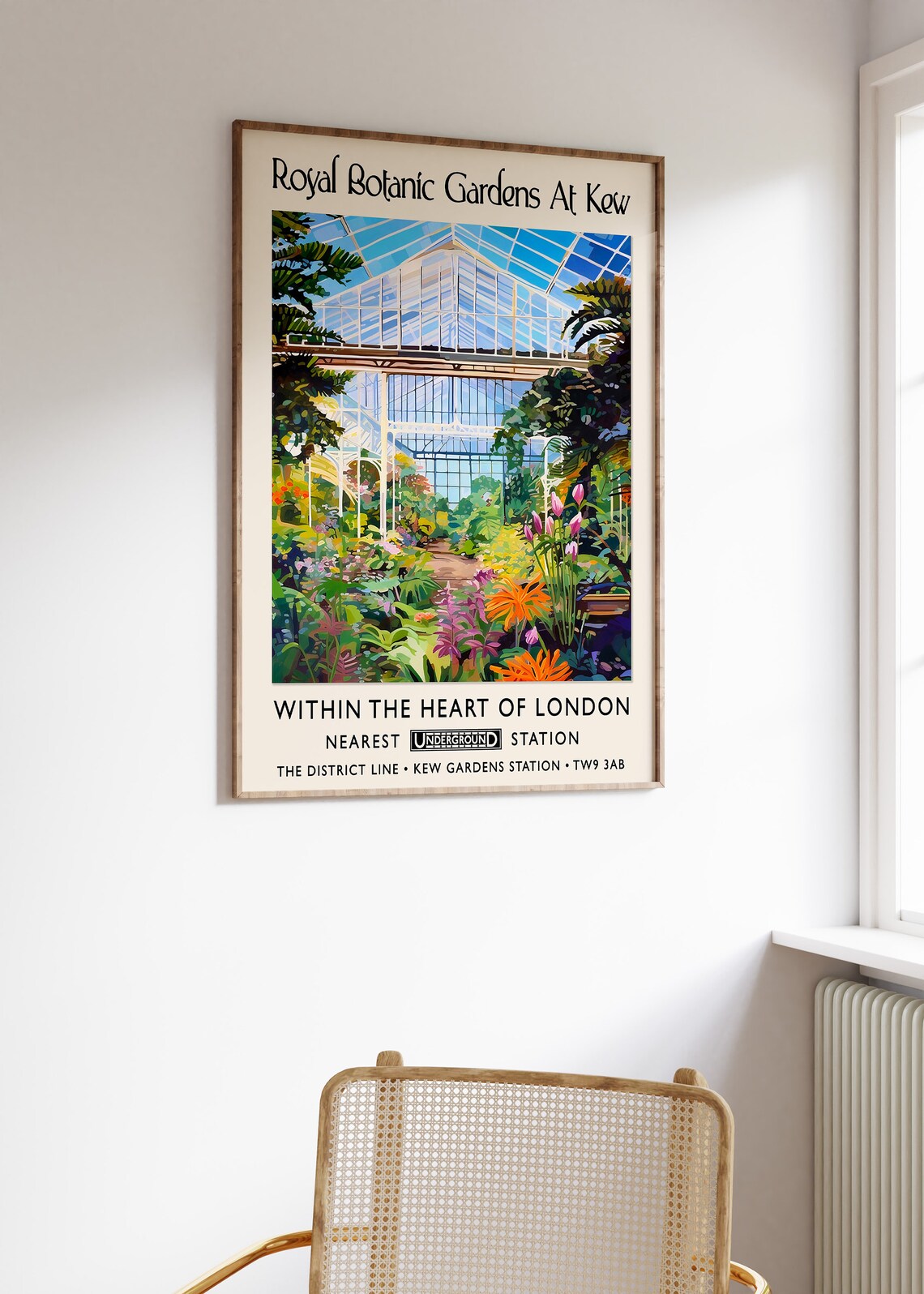 Royal Botanic Gardens At Kew London Glasshouse Travel Poster - Image 3