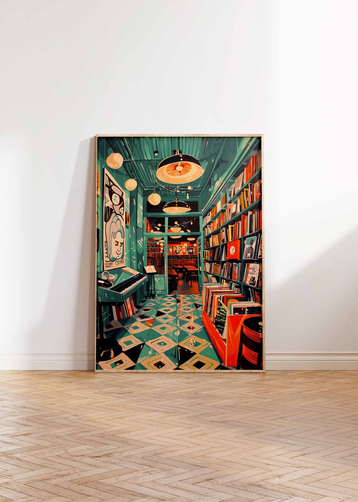 Retro Vinyl Record Store Music Poster, Vintage - Image 2