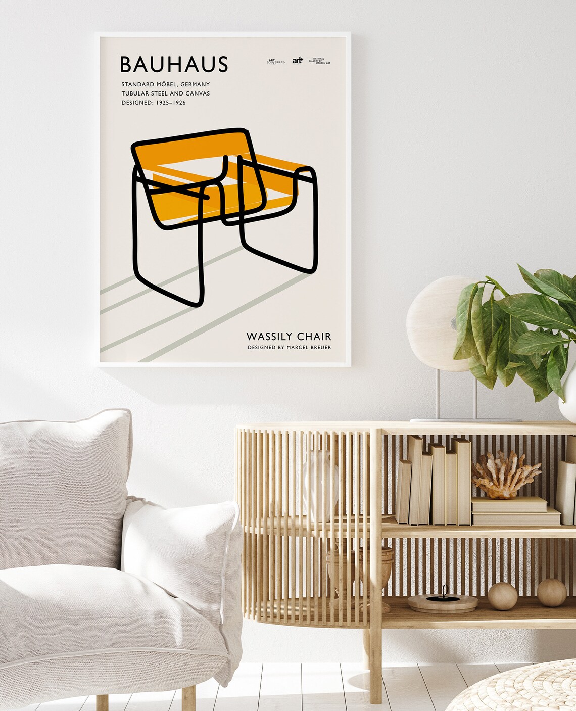 Retro Scandinavian Furniture Art Print, Swedish Bauhaus - Image 2