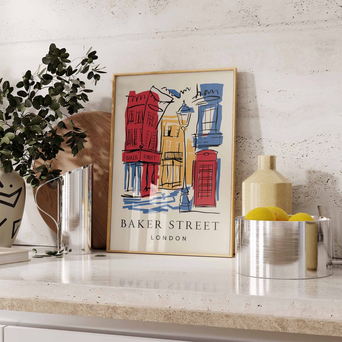 Baker Street Poster London Print London Art London Poster London Travel Print William Morris Print Retro London Art - Image 3