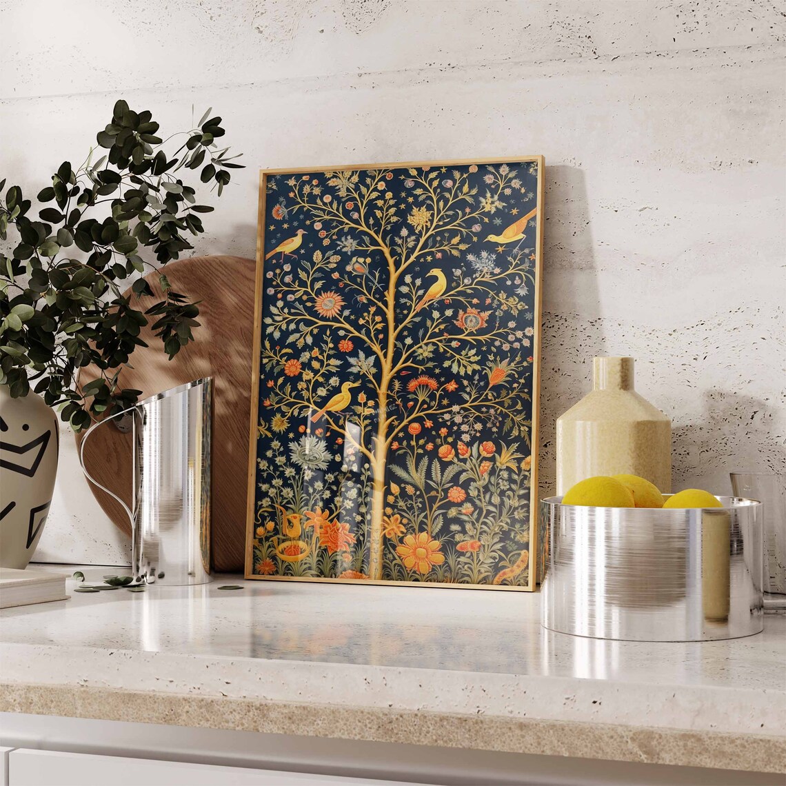 Indian Floral Print, Traditional Pattern Art Print - Image 2