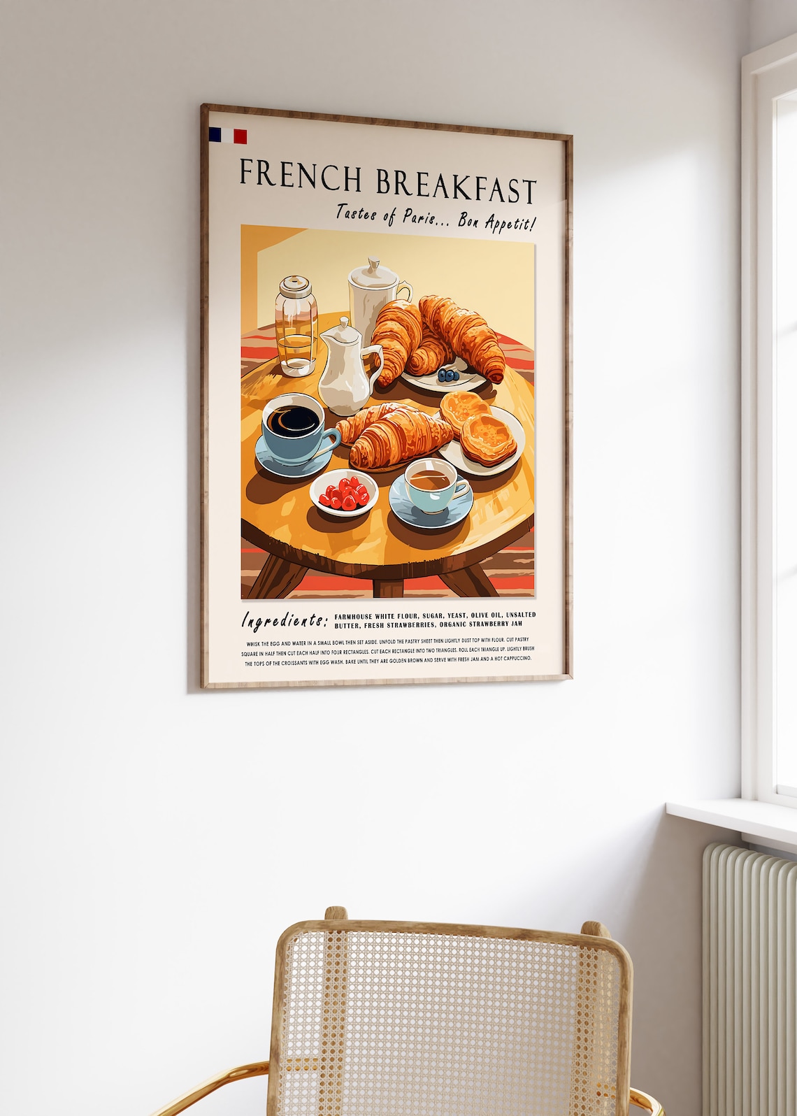 French Breakfast Poster, Kitchen Food Art Print - Image 3