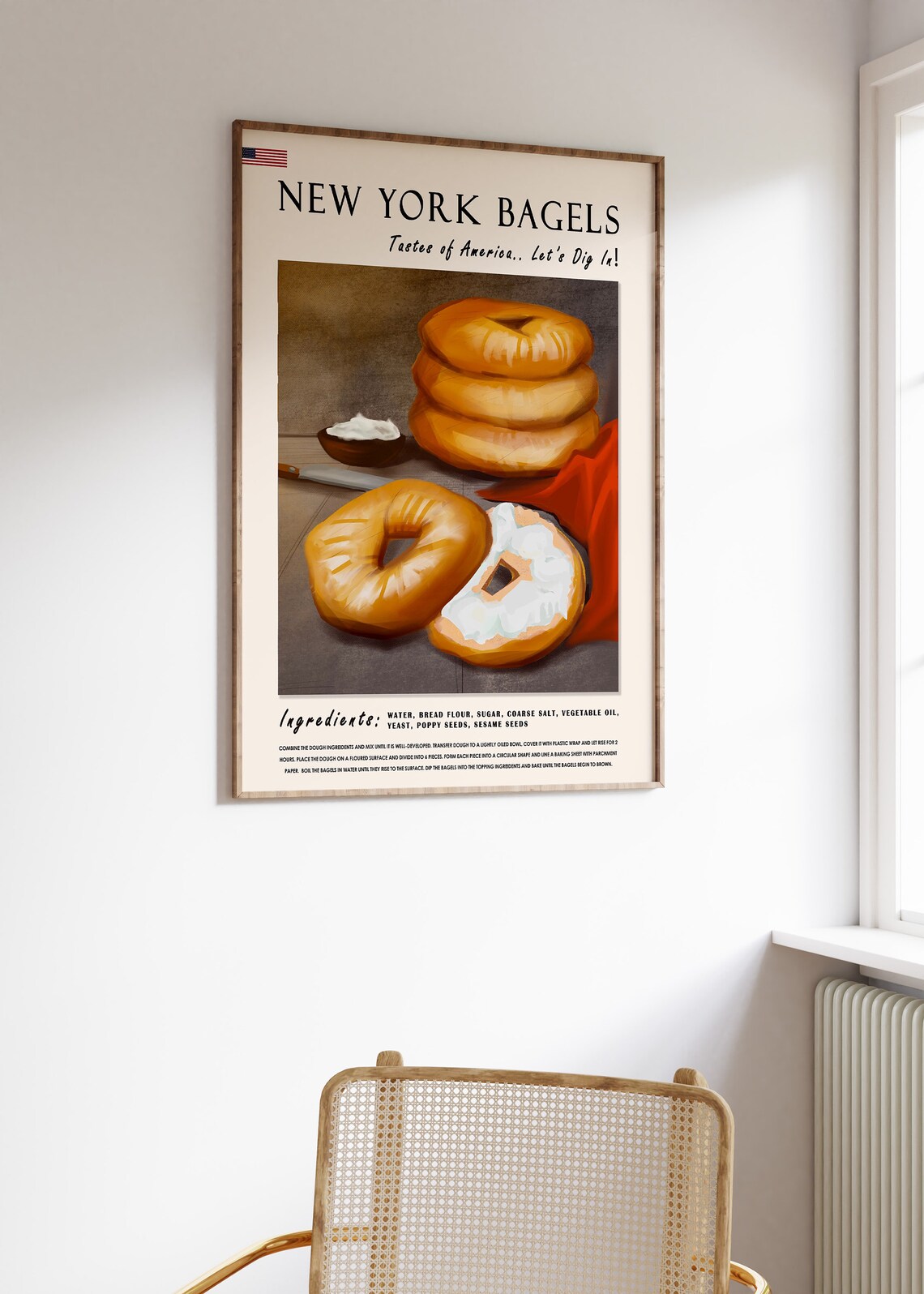 New York Bagels Vintage Food Poster Print - Image 2