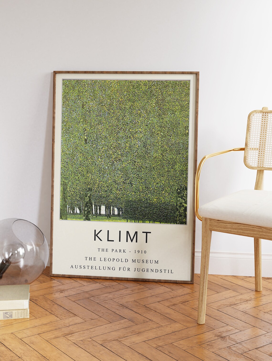 Gustav Klimt The Park Floral Poster, Art Nouveau - Image 2