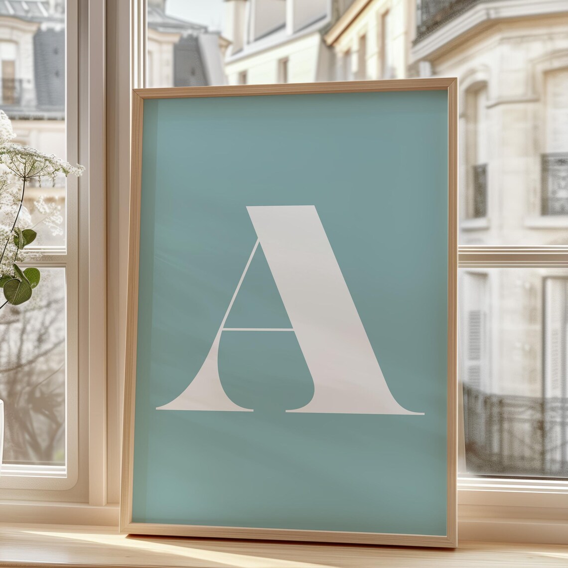 Retro Letter A Monogram Art Print, Alphabet Poster - Image 3