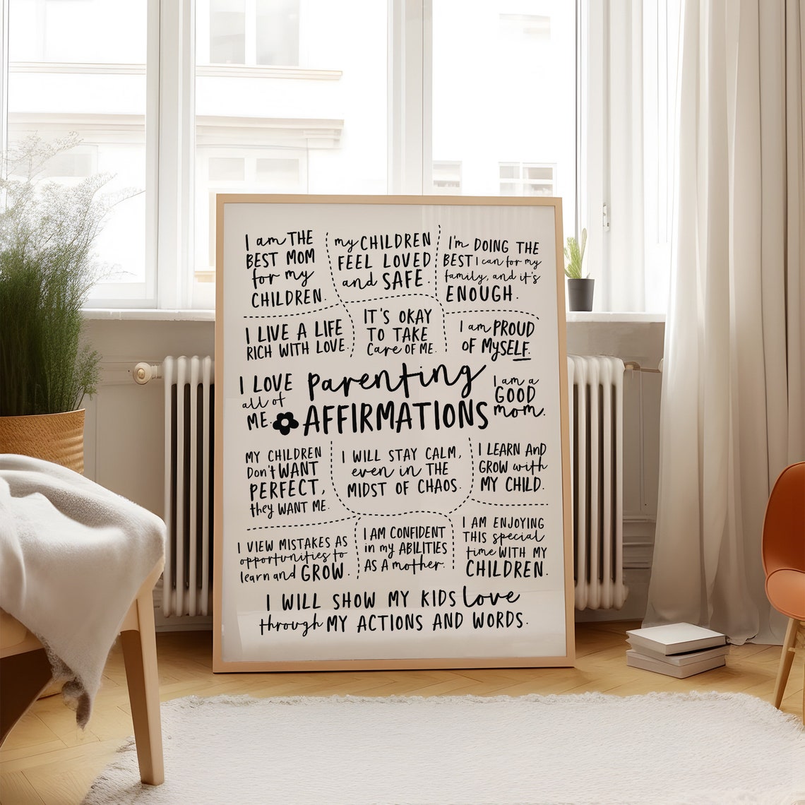 Parenting Affirmations Encouraging Mom Wall Decor Quote Poster - Image 3