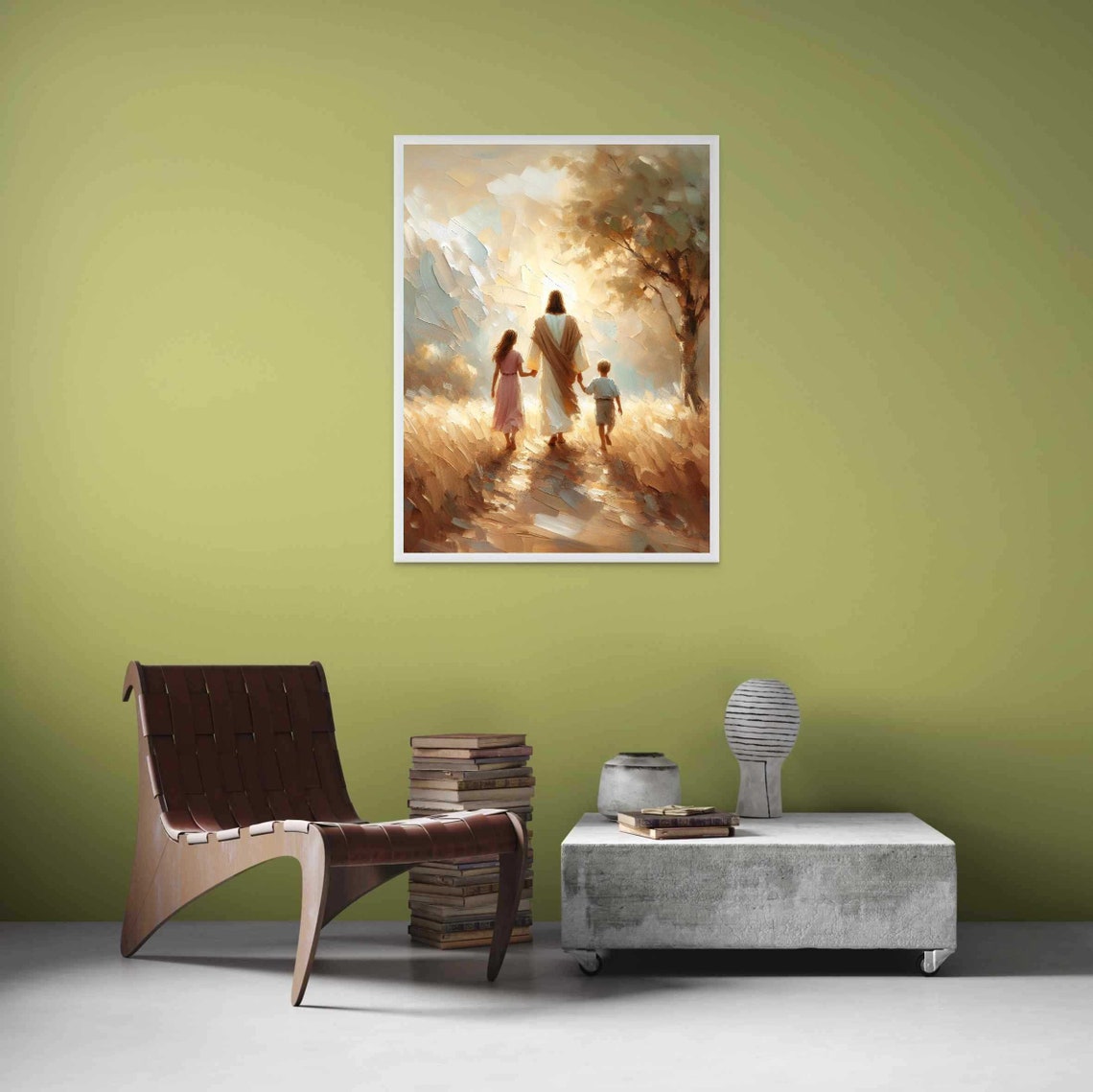 Jesus With Children, Christian Nursery Art Print - Image 3