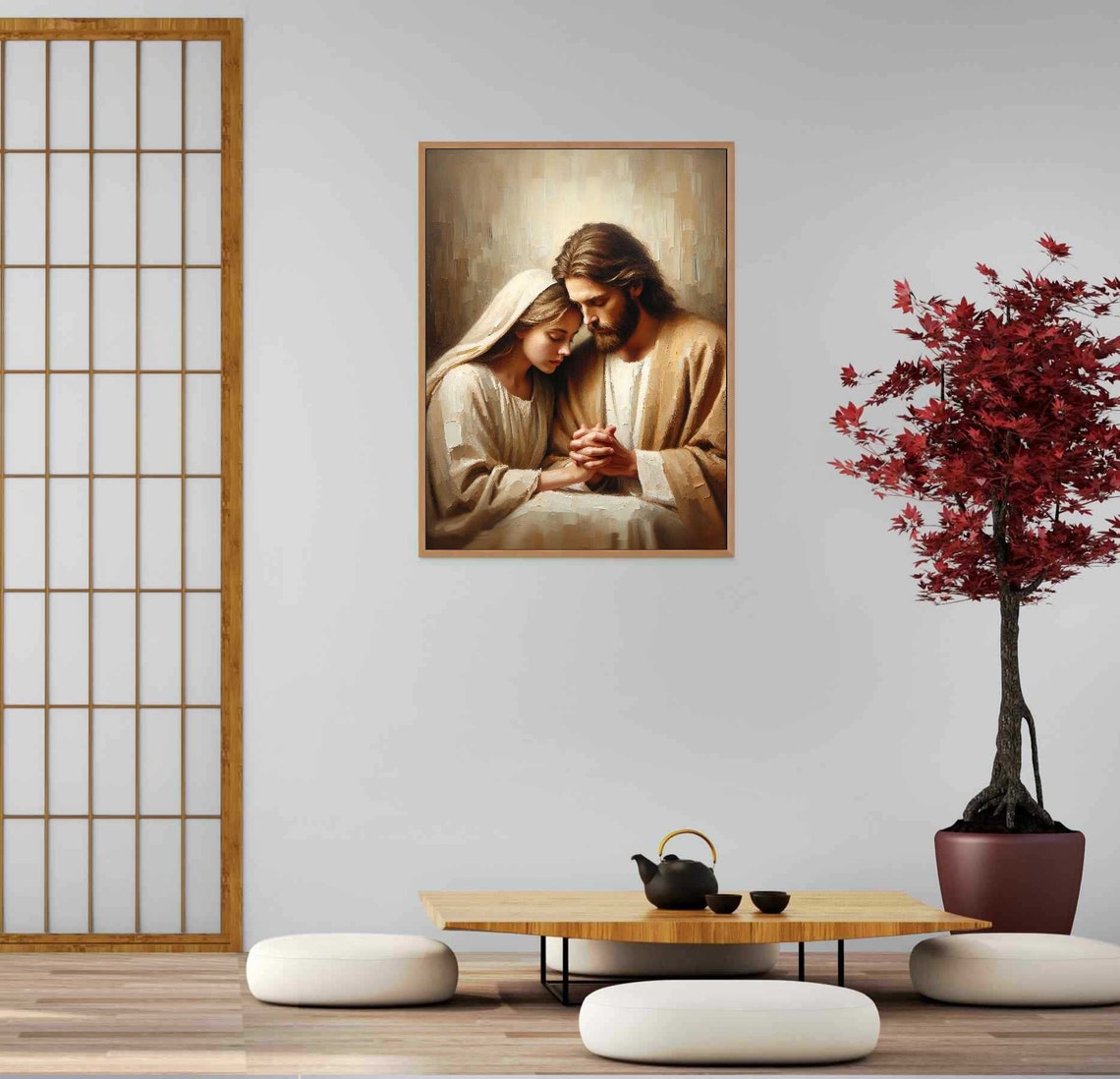 Your Love Christian Painting, Jesus With Girl - Image 5
