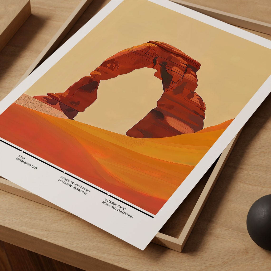 Arches National Park Utah Delicate Arch Minimalist Desert Art Print - Image 3