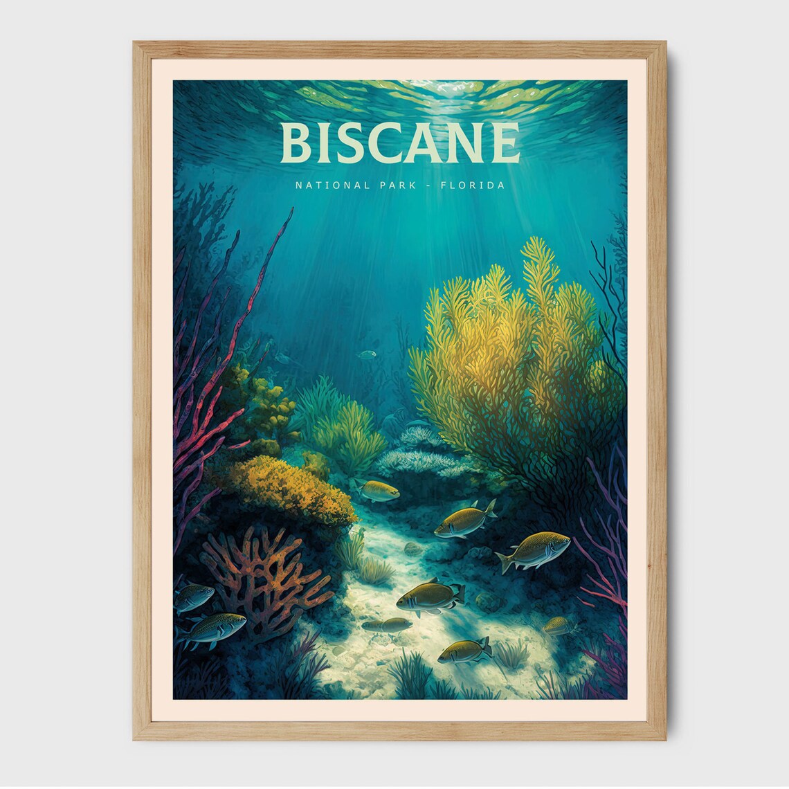 Biscayne National Park Travel Poster, Memory Gift
