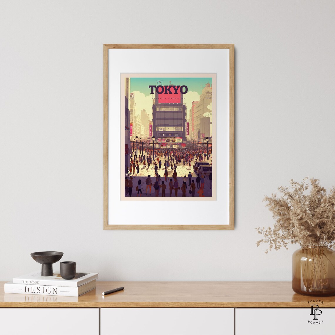 Tokyo Shibuya Crossing Travel Poster, Japan City - Image 3