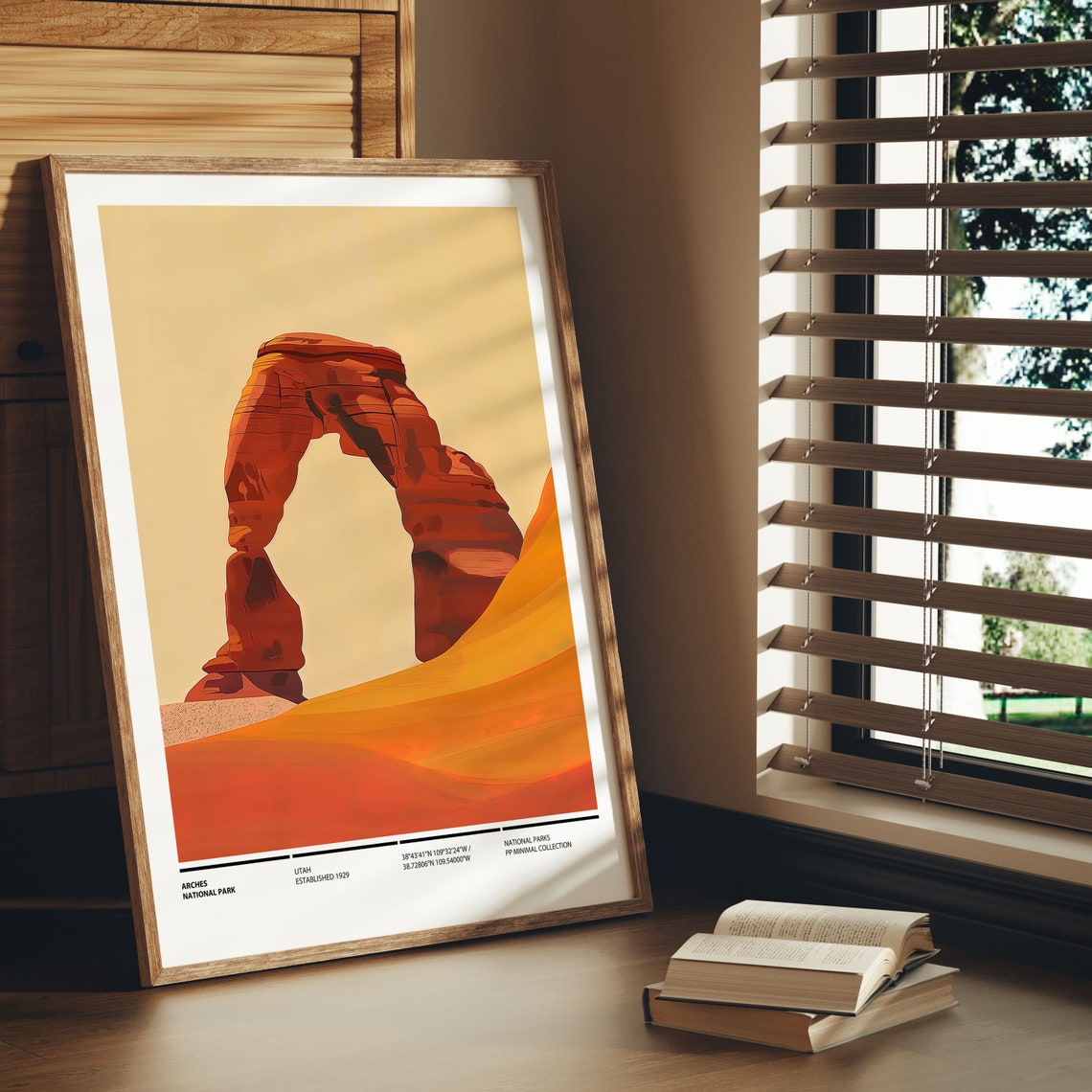 Arches National Park Utah Delicate Arch Minimalist Desert Art Print - Image 2