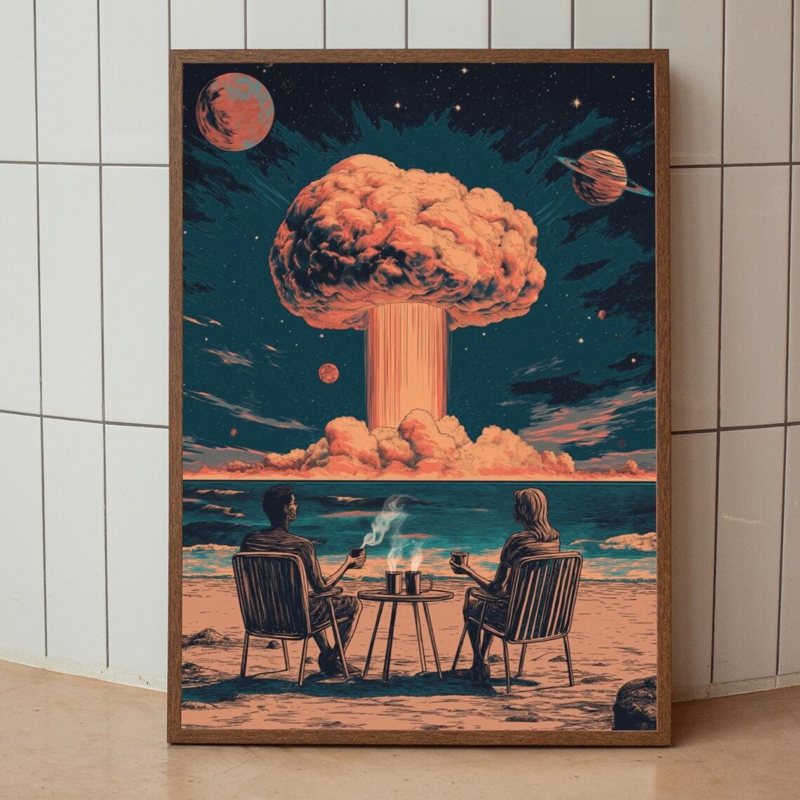 Psychedelic Vintage Retro Surreal Art Print - Image 7