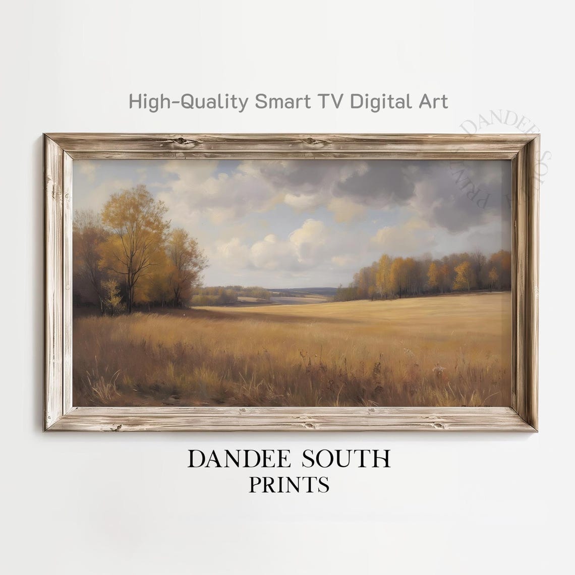 Fall Landscape Tv Art For Frame Smart Vintage Autumn Painting Neutral Home Decor Tv095
