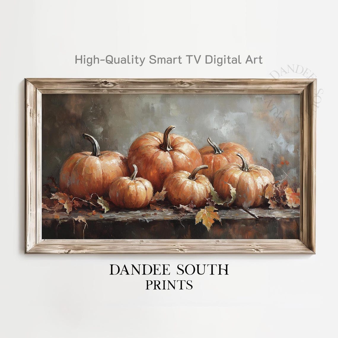 Rustic Fall Pumpkin Tv Art For Frame Smart Autumn Pumpkins Painting Thanksgiving Display Tv043