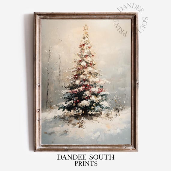 Christmas Tree Wall Art Botanical Rustic Holiday Home Decor Seasonal 766