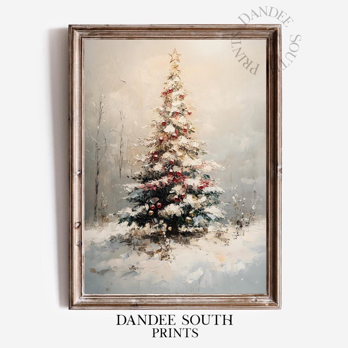 Christmas Tree Wall Art Botanical Rustic Holiday Home Decor Seasonal 766
