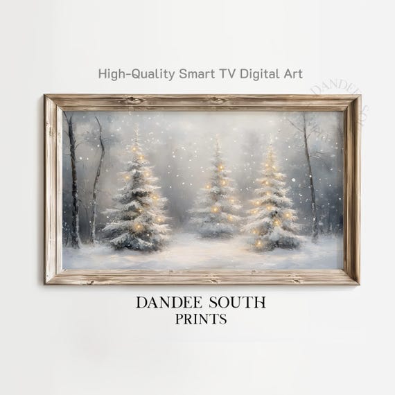 Winter Forest Tv Art For Framestyle Tvs Smart Snowy Pine Landscape Display Tv188
