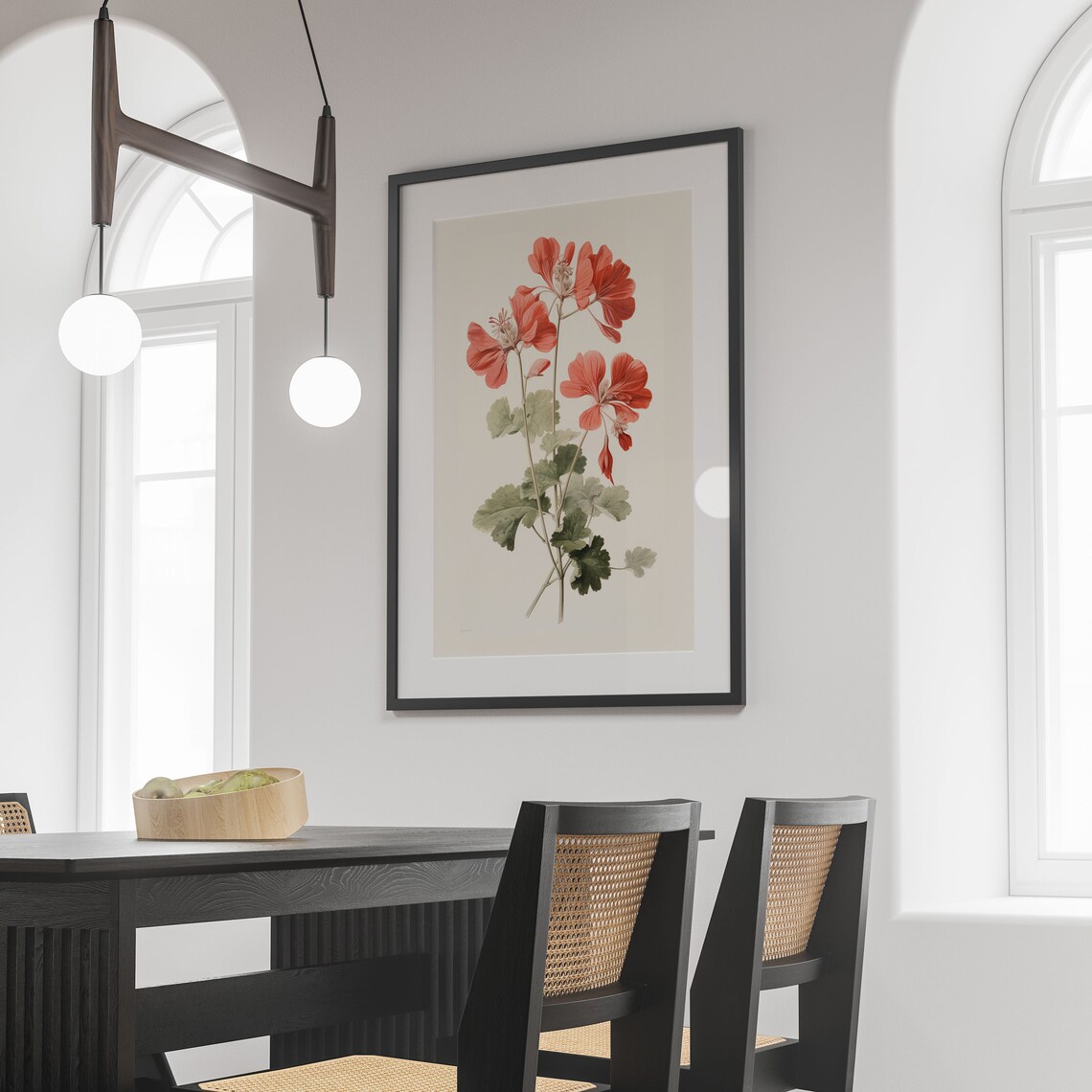 Geranium Botanical Vintage Art Print, Floral Study - Image 3
