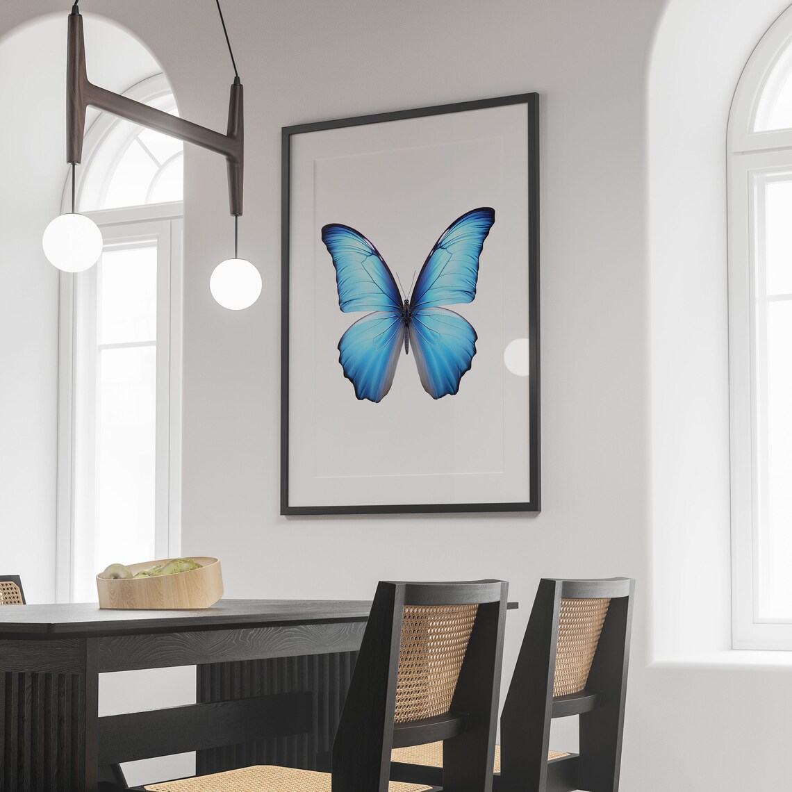 Morpho Butterfly Art Print, Botanical Guide - Image 3
