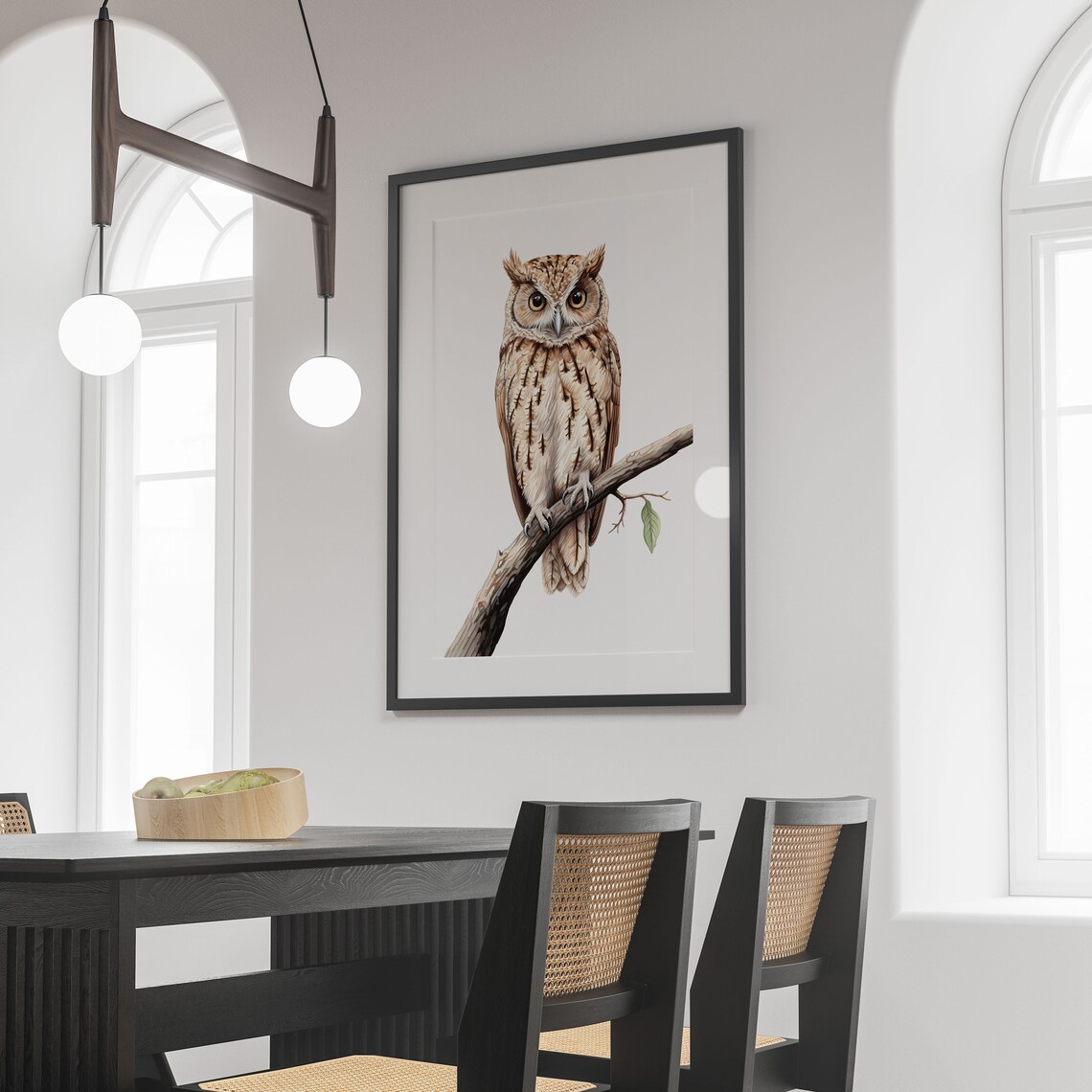 Potoo Print, Botanical Guide Bird Poster - Image 2