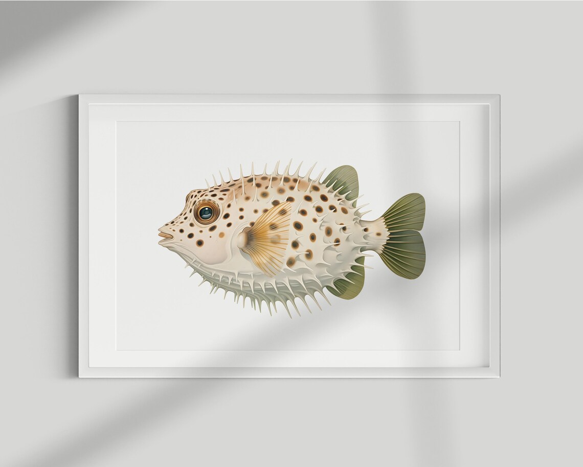 Pufferfish Vintage Illustration Art Print