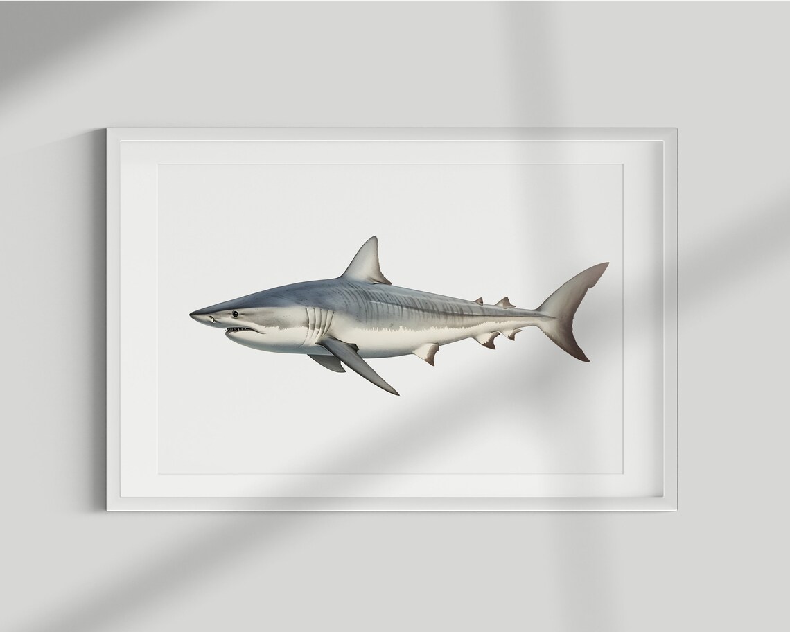 Shark Fish Vintage Illustration Art Print