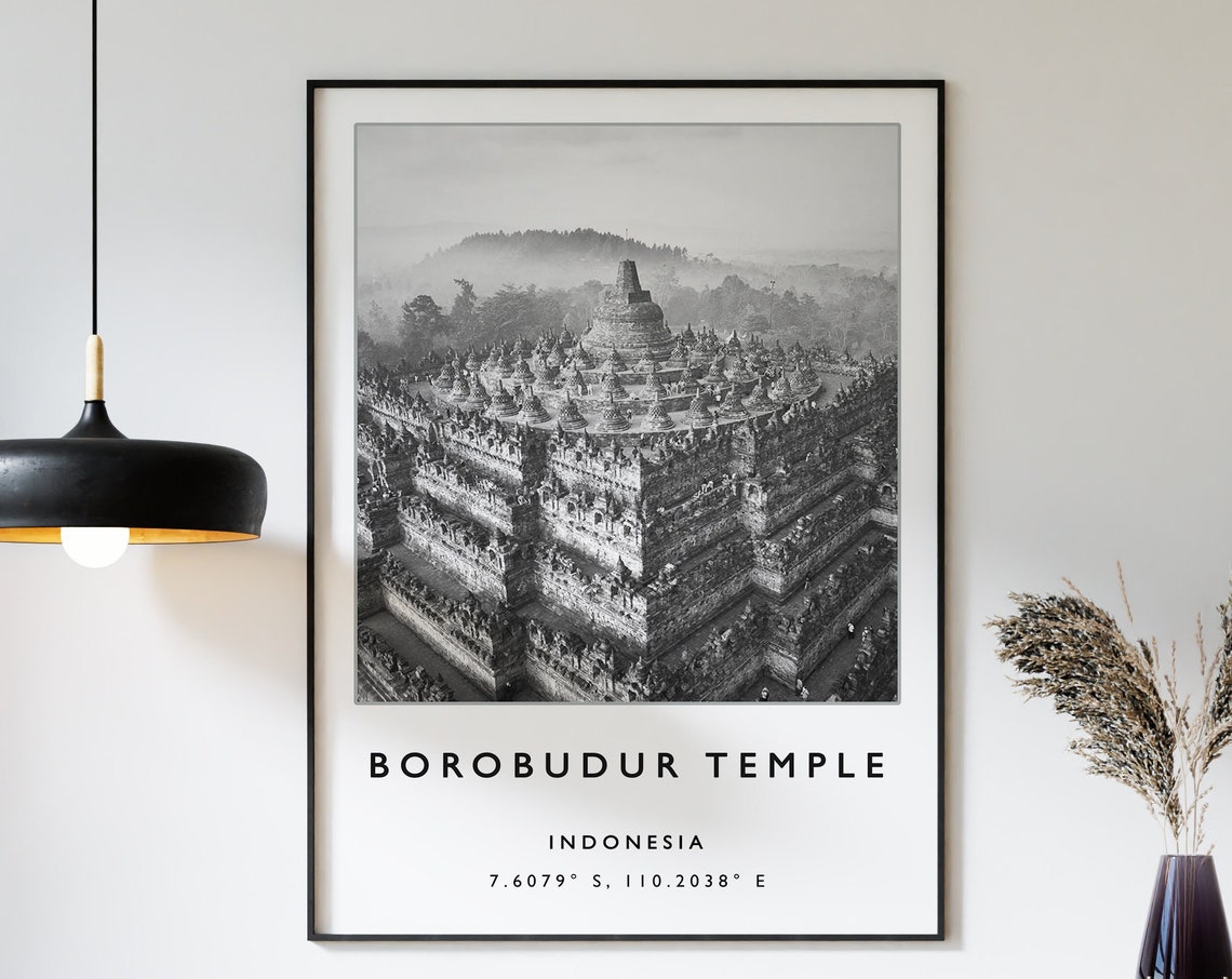 Borobudur Temple Indonesia Travel Print Indonesia Travel Poster Indonesia Travel Print Southeast Asia Travel Poster Travel Gift