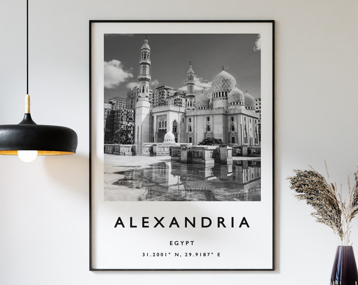 Alexandria Travel Print Alexandria Travel Poster African Travel Poster Egypt Travel Art Print African Wall Art African Travel Print
