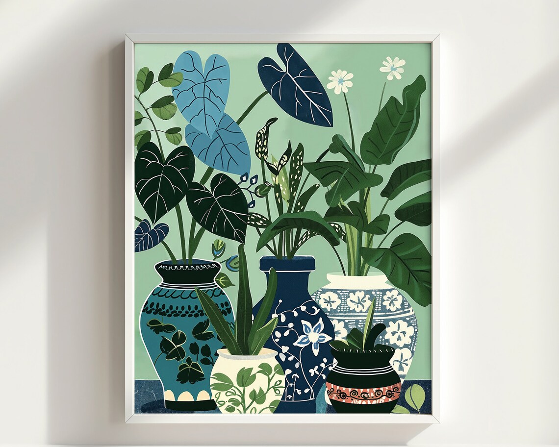 Boho Antique Vases Botanical Still Life Art Print - Image 2