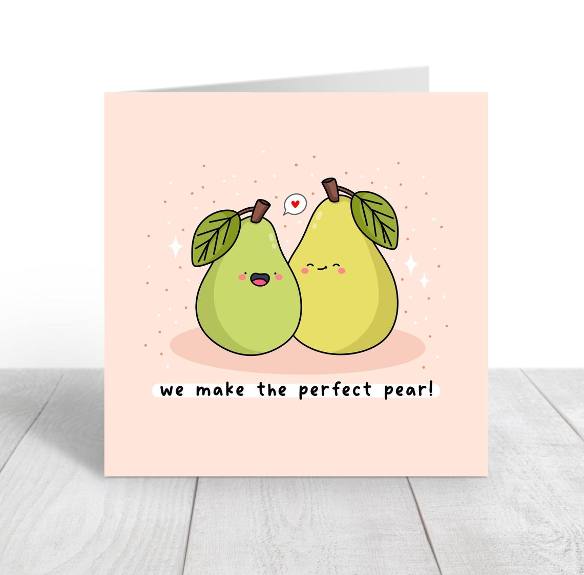 Kawaii We Make the Perfect Pear Hugging Pair Pun Love Art Print - Image 2