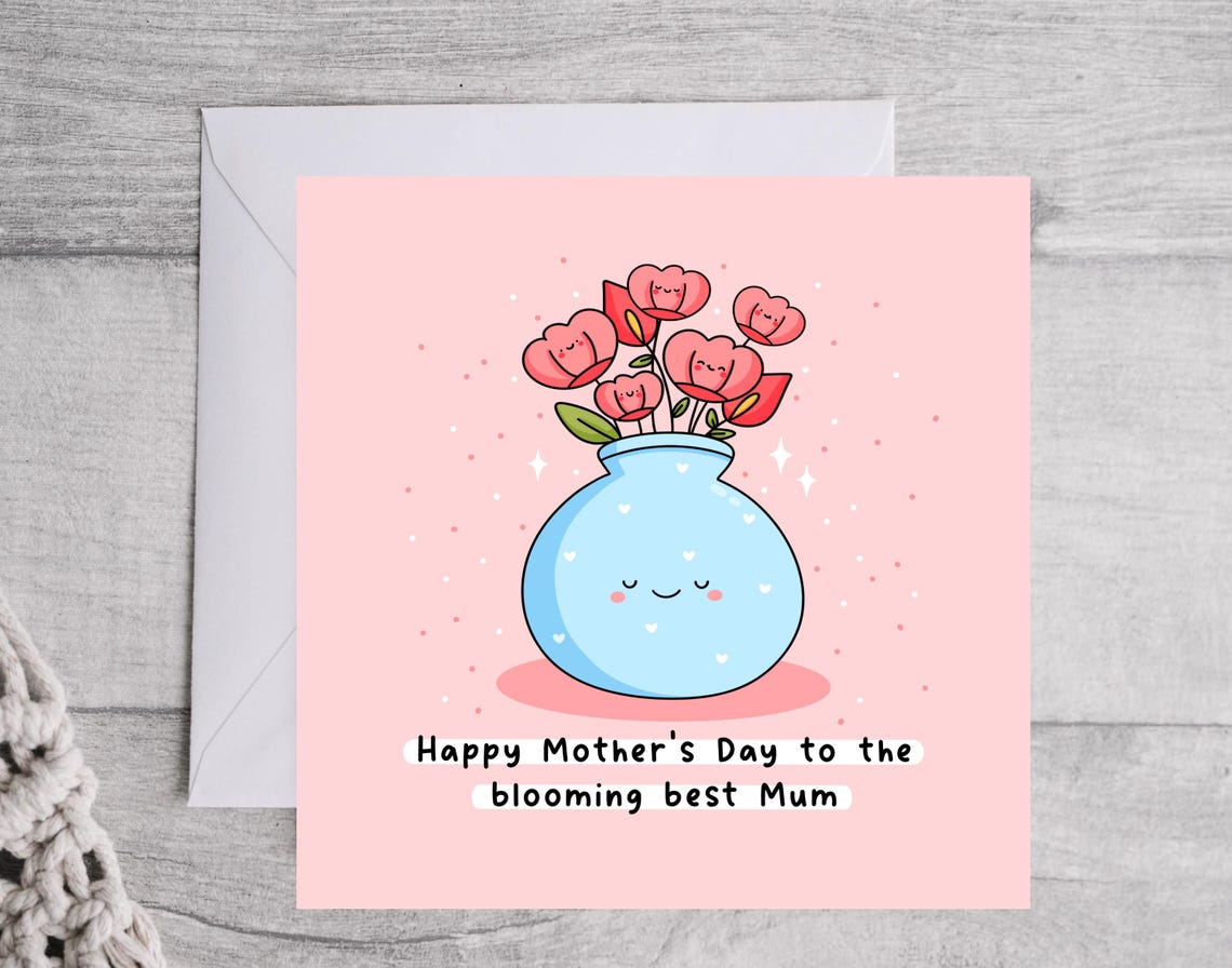 Kawaii Happy Mothers Day to the Blooming Best Mum Floral Print - Image 5
