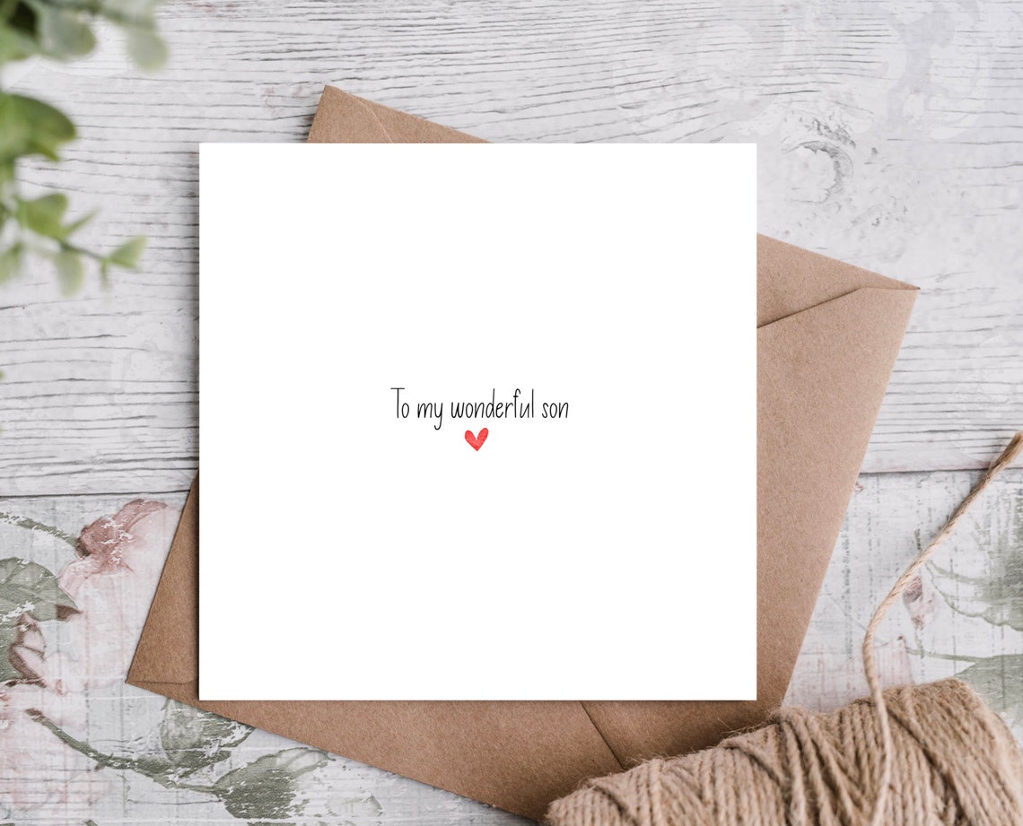 To My Wonderful Son Birthday Card Red Heart Keepsake Wall Art - Image 2