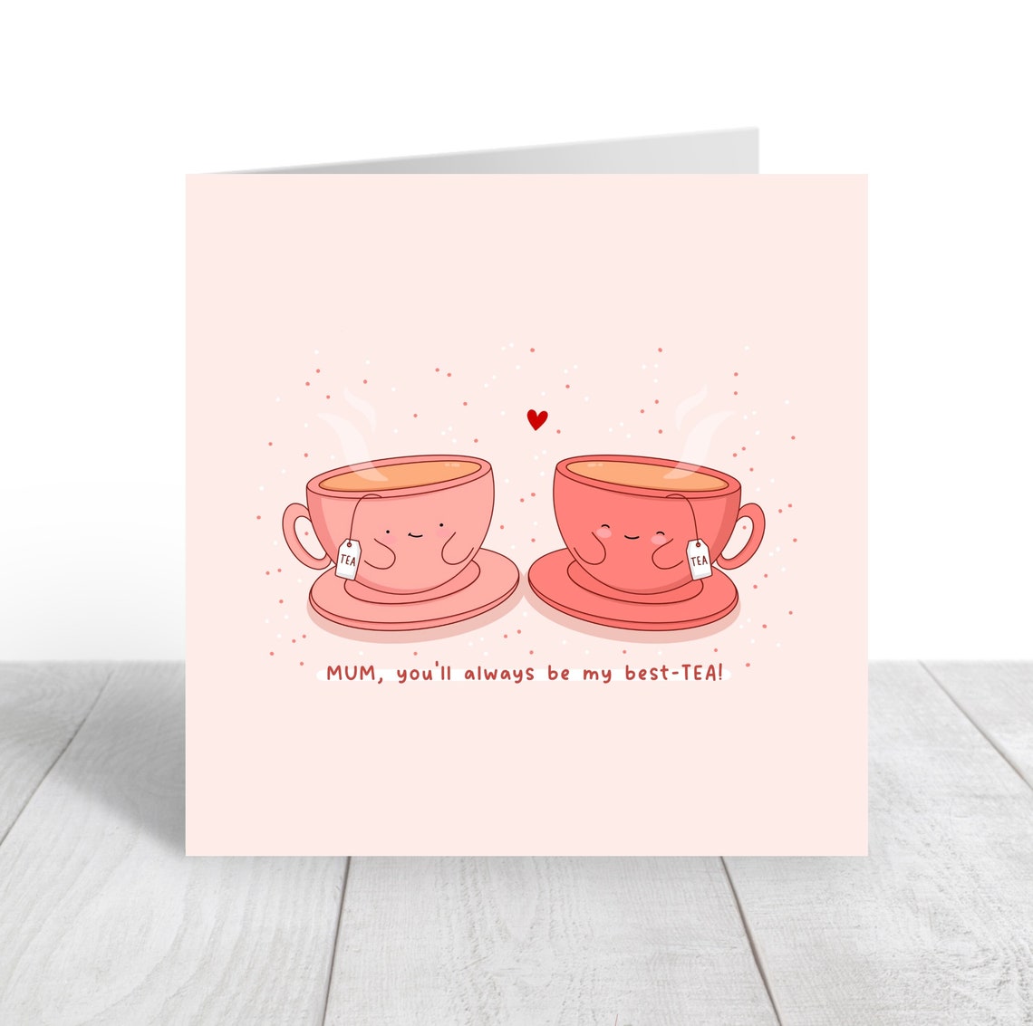 Kawaii Pink Teacup Mothers Day Pun Poster with Best Tea Cups - Image 4