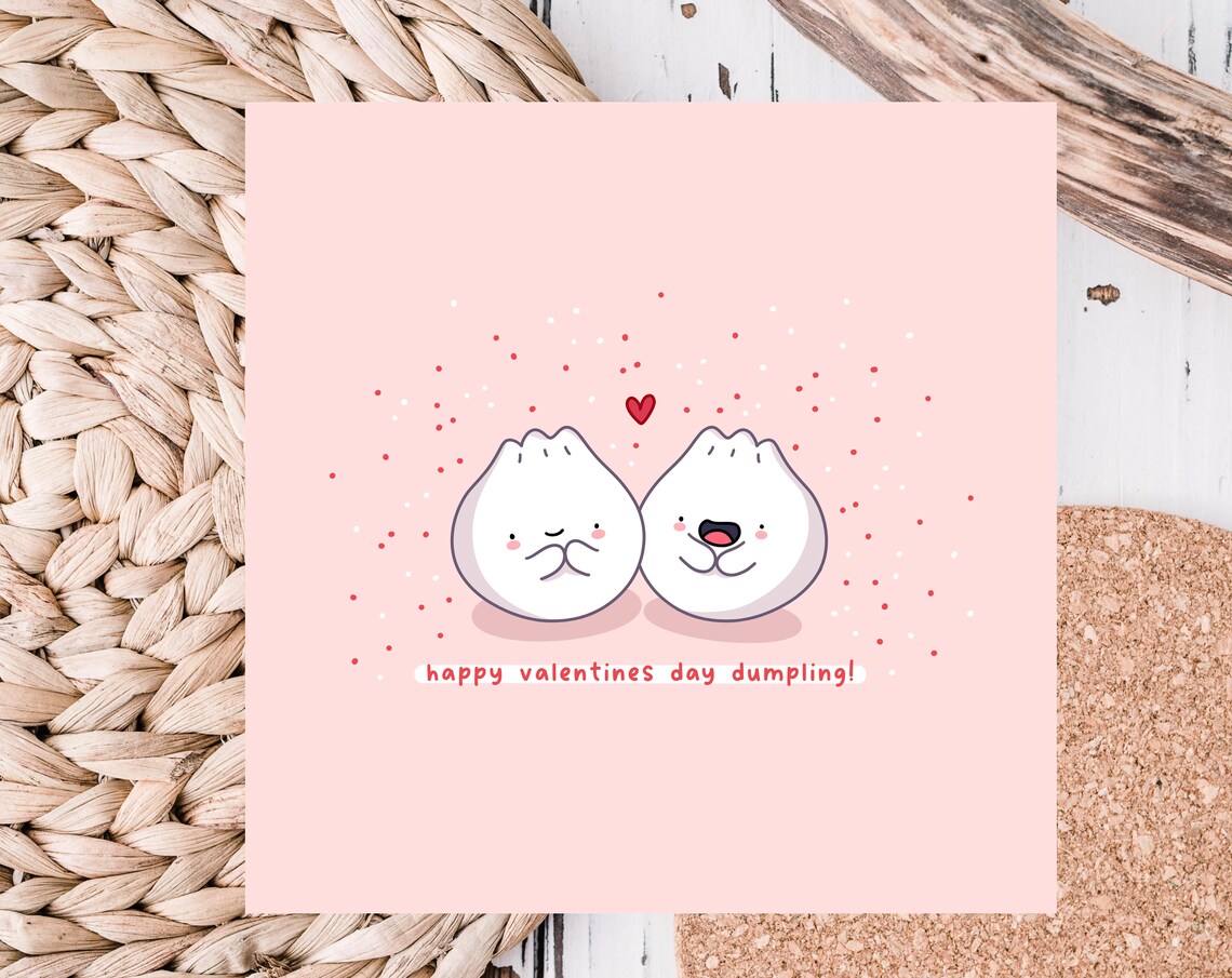 Dim Sum Pun Card, Punny Valentine Kawaii - Image 3