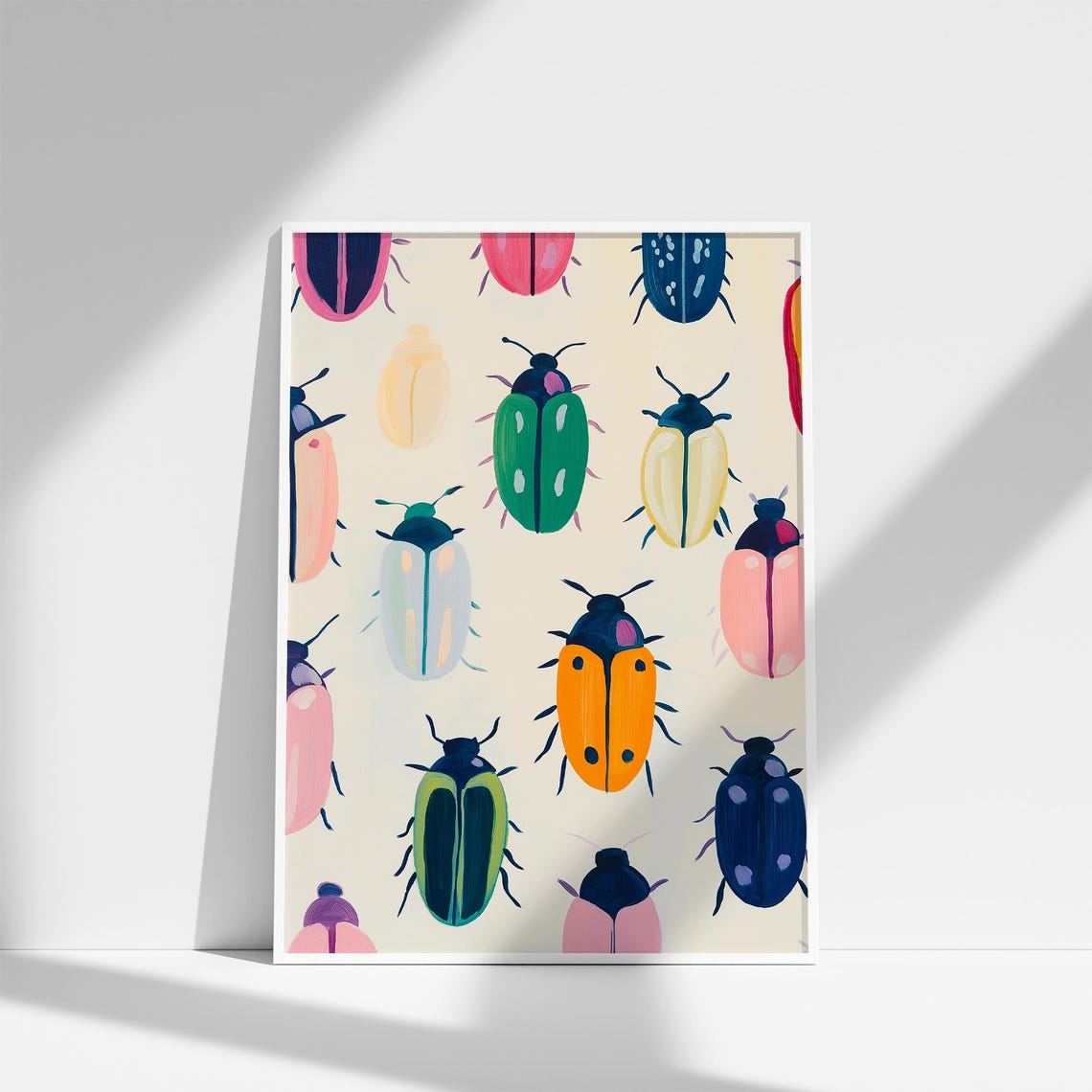 Rainbow Beetles Colorful Insect Print Dopamine Decor Colorful Bug Art Botanical Prints Insects Bugs Boho Nature - Image 4