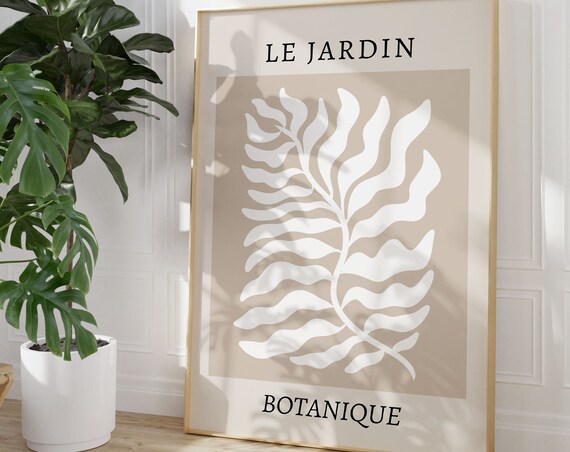 Botanical Print Prints French Wall Art Boho Home Decor Matisse Floral Print Botanical Plants Leaves Art Wall Art