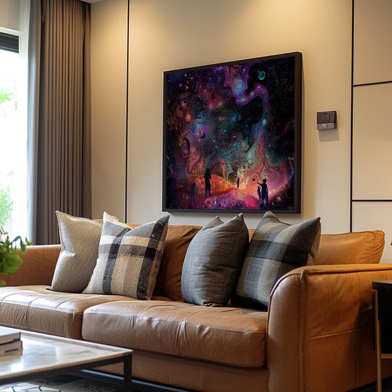 Psychedelic Surreal Space Poster Star And Planet Imagery Photo Manipulation Cosmic Artwork V 10330 Wall Art