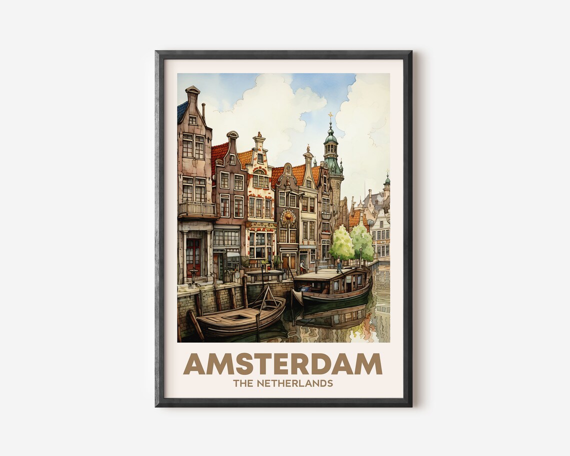 Amsterdam The Netherlands Travel Market Art Print