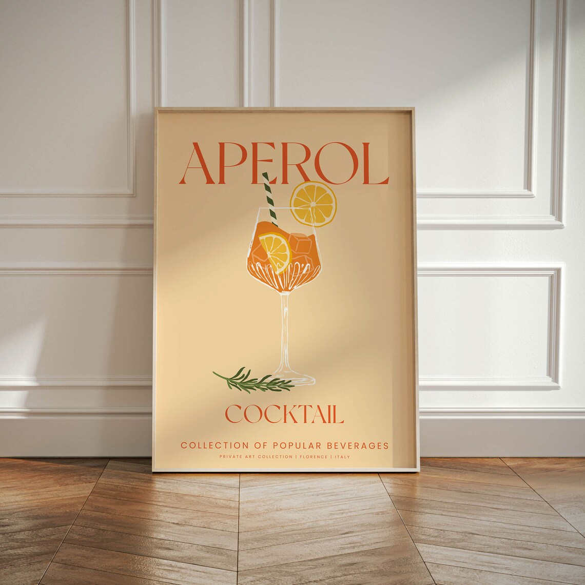 Aperol Spritz Cocktail Illustration Retro Italian Bar Art Poster - Image 4