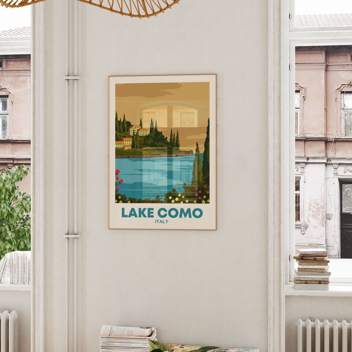 Lake Como Travel Poster, Italy Wall Decoration - Image 3