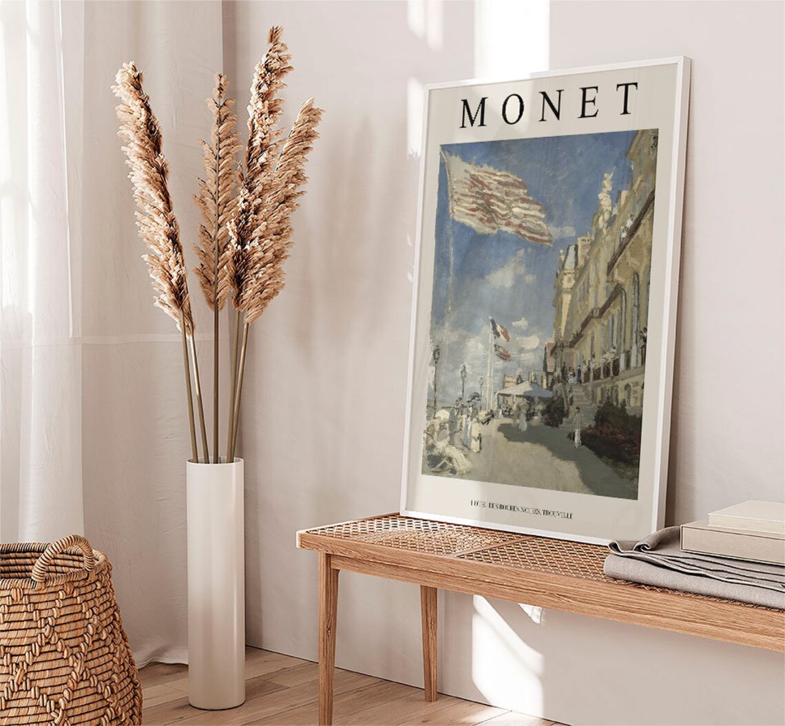 Claude Monet Exhibition Poster, Floral Garden Scenery - Image 3