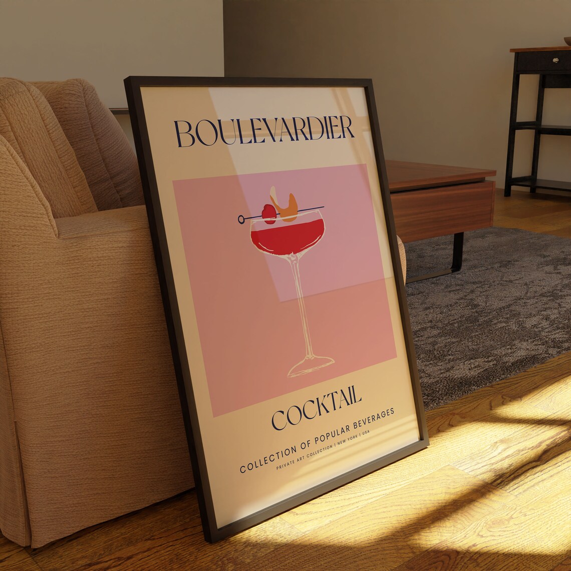 Boulevardier Cocktail, Vintage New York Art Print - Image 2