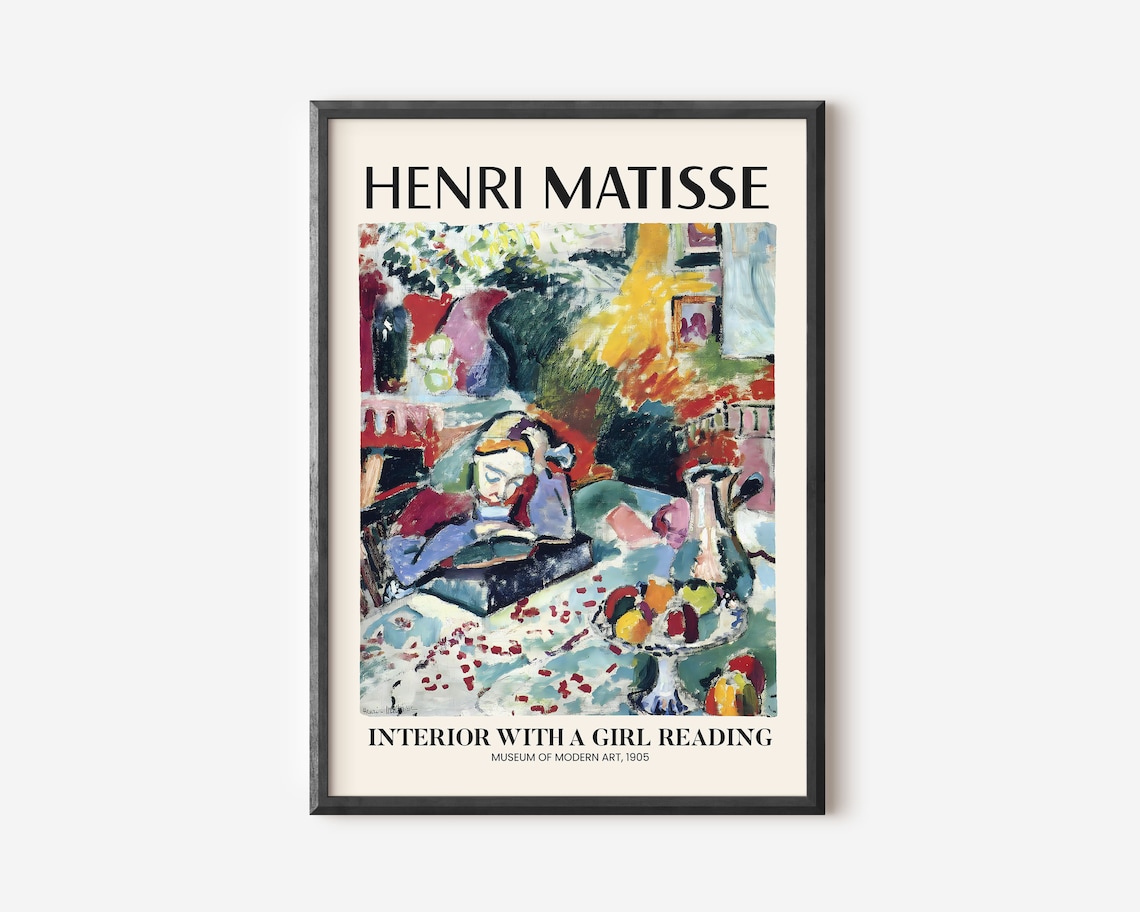 Henry Matisse Exhibition Poster, Floral Garden Scenery