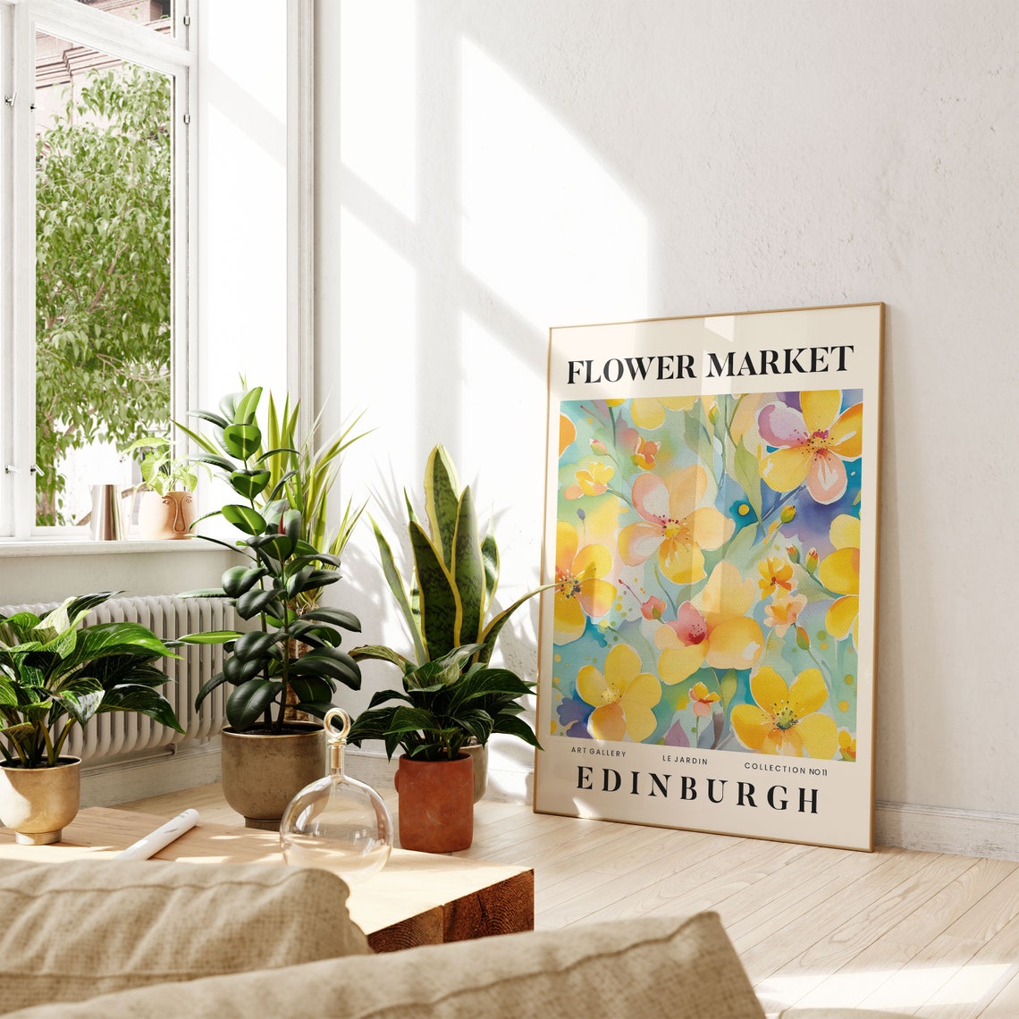 Edinburgh Scotland Flower Art Poster Print Wanderlust Travel Art Floral Wall Decor Botanical Art Gift For Travelers Travel Inspired Art - Image 3