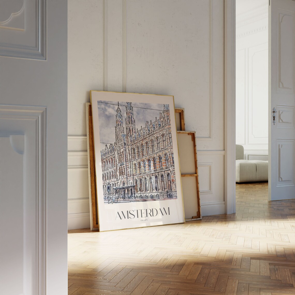 Amsterdam Travel Poster, Trendy Netherlands Decor - Image 3