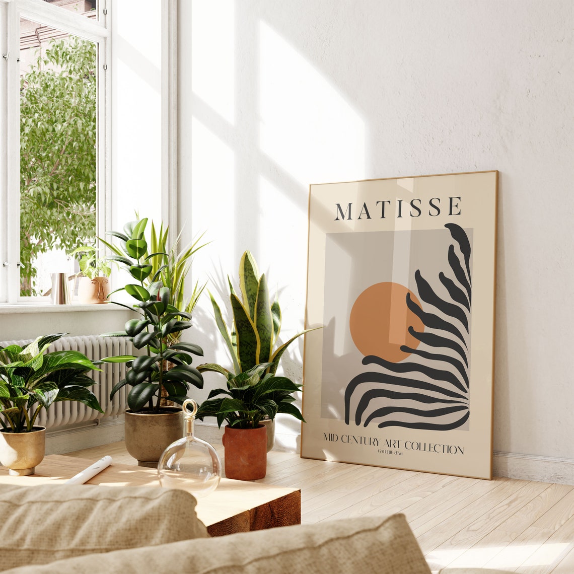 Henri Matisse Exhibition Poster Famous Gallery Wall Art Print Grey Beige Boho Art Print Wall Decor Garden Bedroom Living Room Art - Image 2