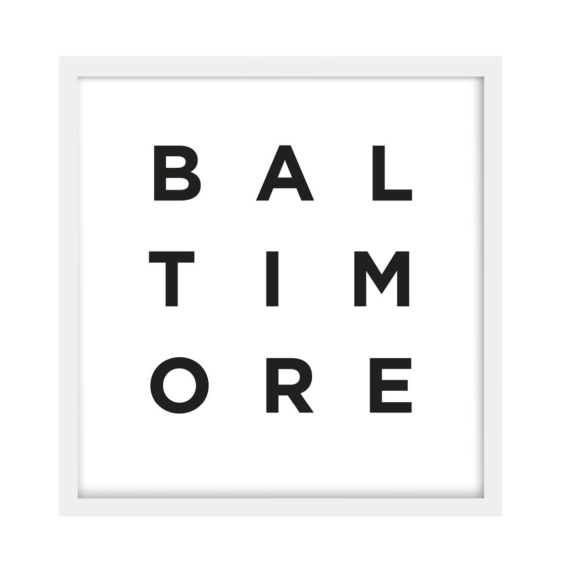 Baltimore Spaced Bold Letter Typography Charm City Pride Poster